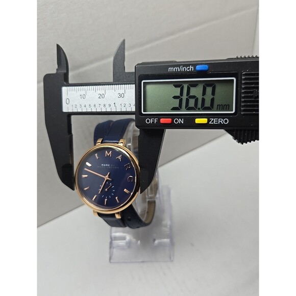 Marc Jacobs Sally Rose Gold Blue Leather Wrap Watch Womens New Battery Quartz - Picture 5 of 11
